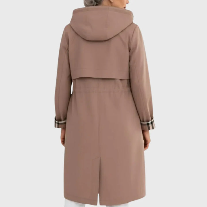 Women's Lightweight Plaid-Lined Hooded Parka – Full-Zip Front