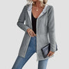 Women's Longline Cable-Knit Full-Zip Hoodie – Long Sleeves
