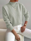 Women's Mock Neck Relaxed-Fit Knit Turtleneck Sweater