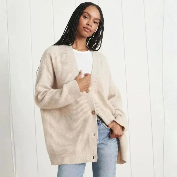 Women's Cardigan – Longline Ribbed