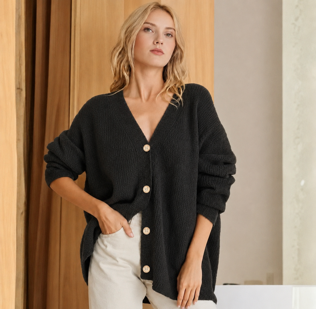 Women's Cardigan – Longline Ribbed