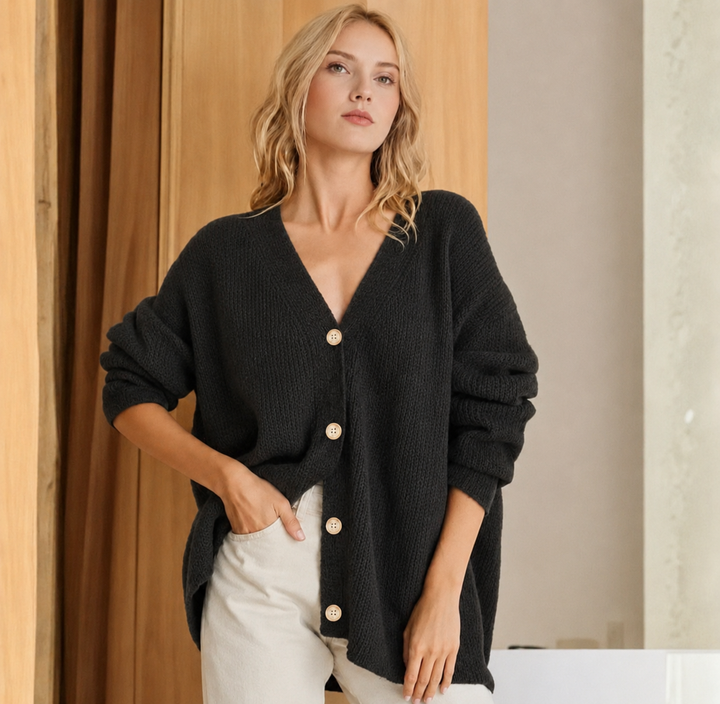 Women's Cardigan – Longline Ribbed