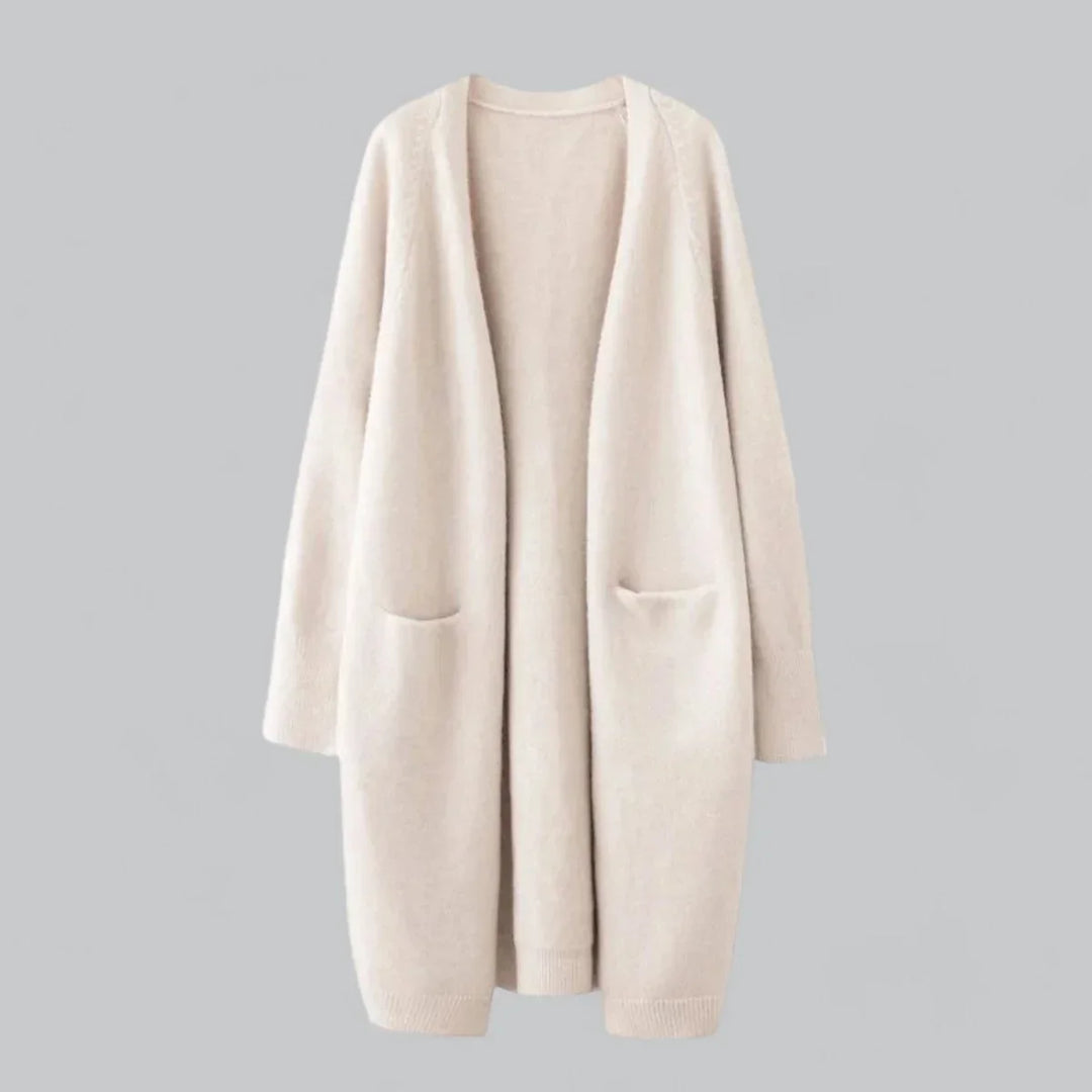 Women's Oversized Long Open-Front Knit Cardigan