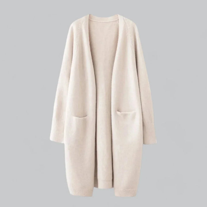 Women's Oversized Long Open-Front Knit Cardigan