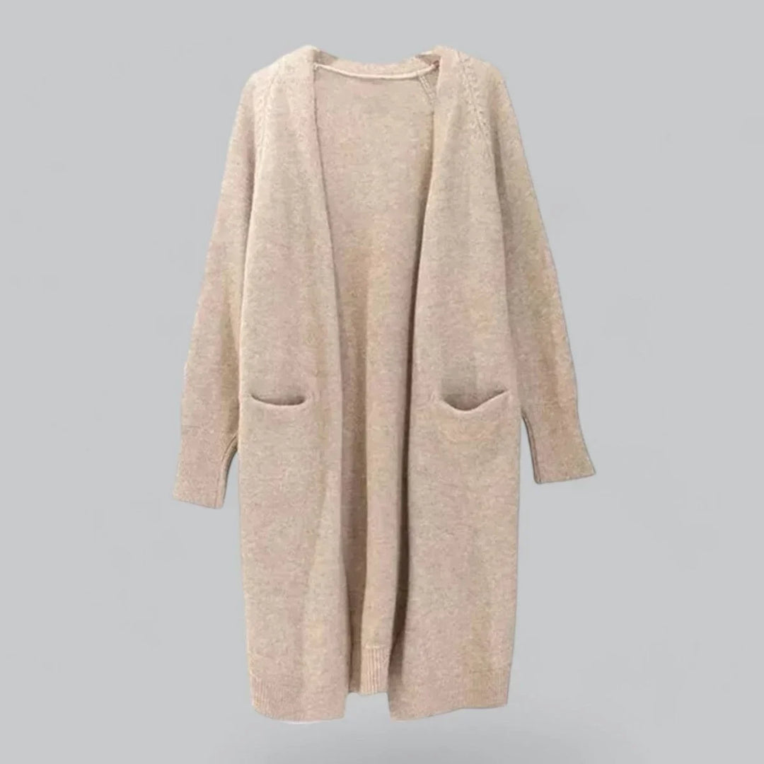 Women's Oversized Long Open-Front Knit Cardigan