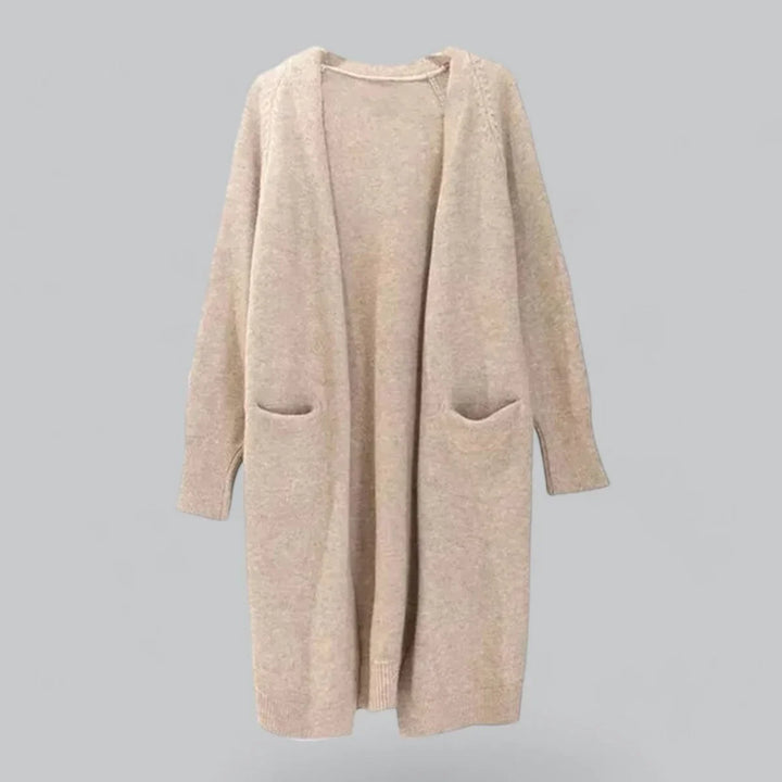 Women's Oversized Long Open-Front Knit Cardigan