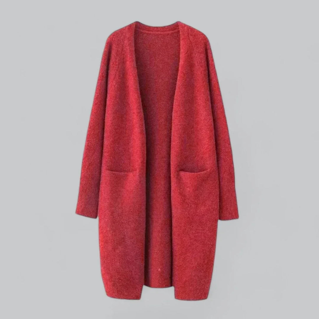 Women's Oversized Long Open-Front Knit Cardigan