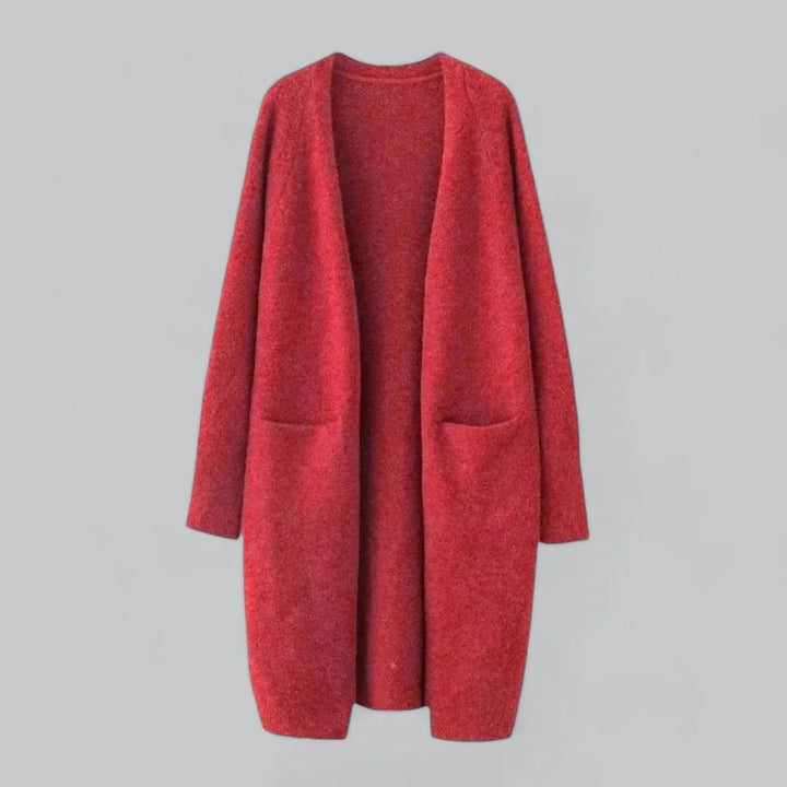 Women's Oversized Long Open-Front Knit Cardigan