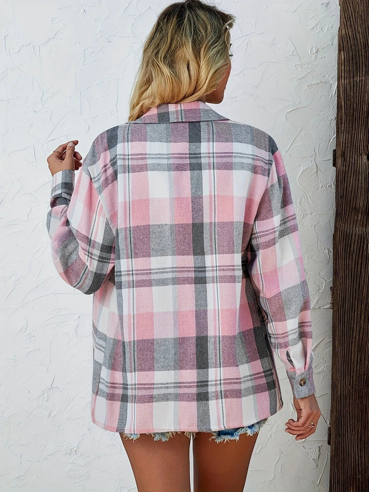 Women's Shirt – Oversized Plaid Flannel
