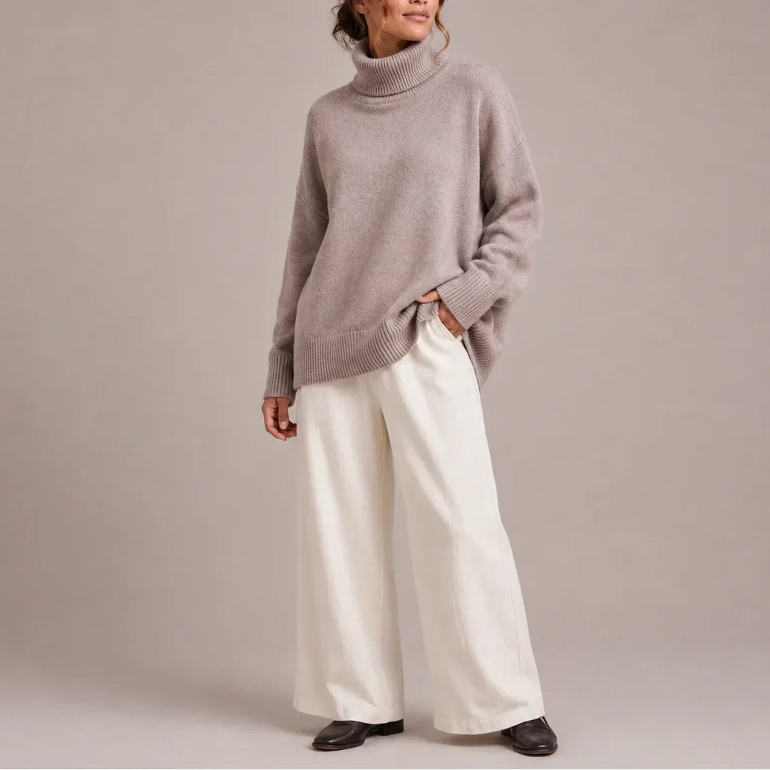 Women's Turtleneck Oversized Knitted Jumper