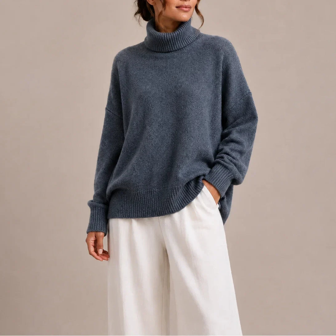 Women's Turtleneck Oversized Knitted Jumper