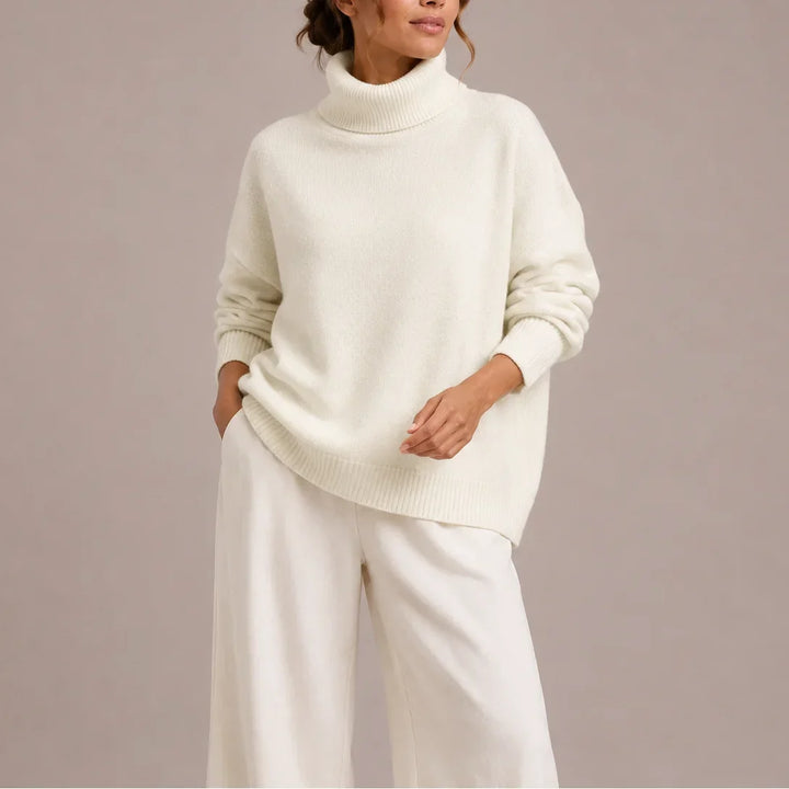 Women's Turtleneck Oversized Knitted Jumper