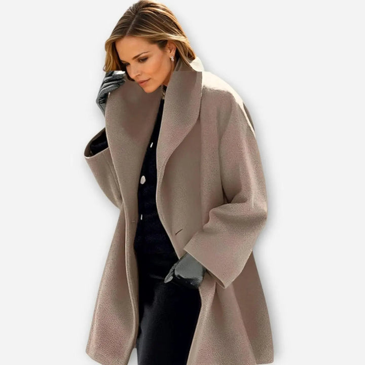 Women's Coat – Oversized Wide-Collar Winter
