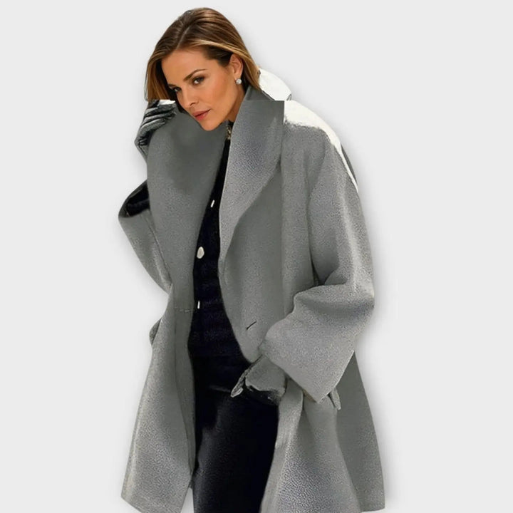 Women's Coat – Oversized Wide-Collar Winter