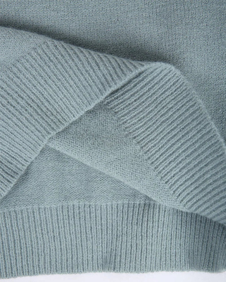 Women's Patterned Yoke Knit Sweater – Long-Sleeve Crew-Neck