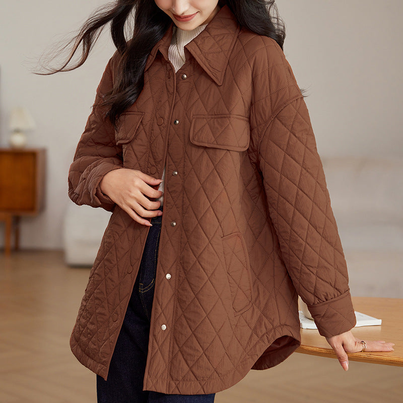 Women's Jacket – Diamond-Quilted Longline