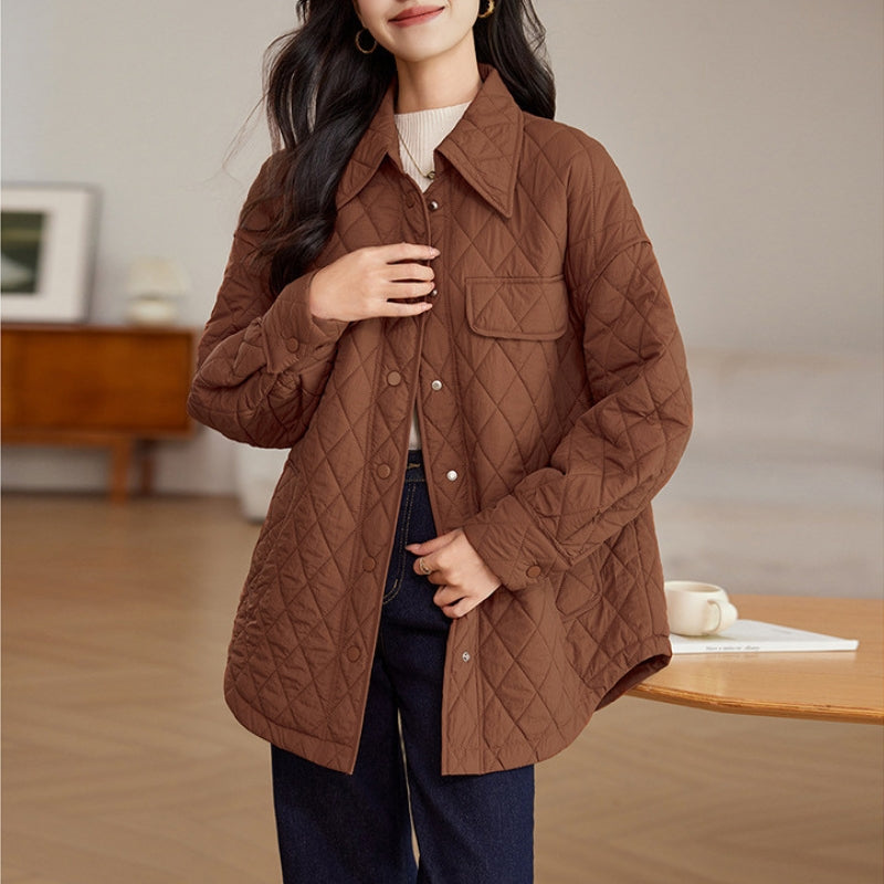 Women's Jacket – Diamond-Quilted Longline