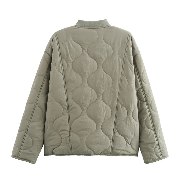 Women's Jacket – Oversized Quilted Leopard Lining