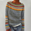 Women's Retro Striped Relaxed-Fit Knit Sweater