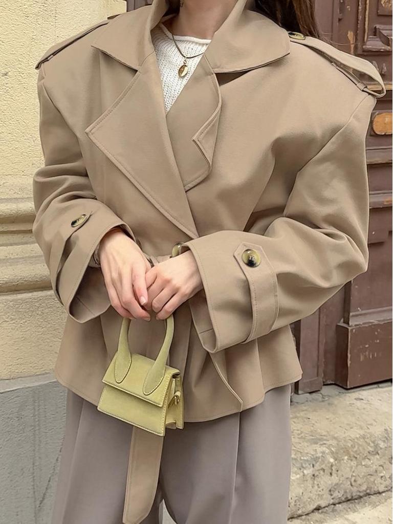 Women's Trench Coat – Belted Double-Breasted