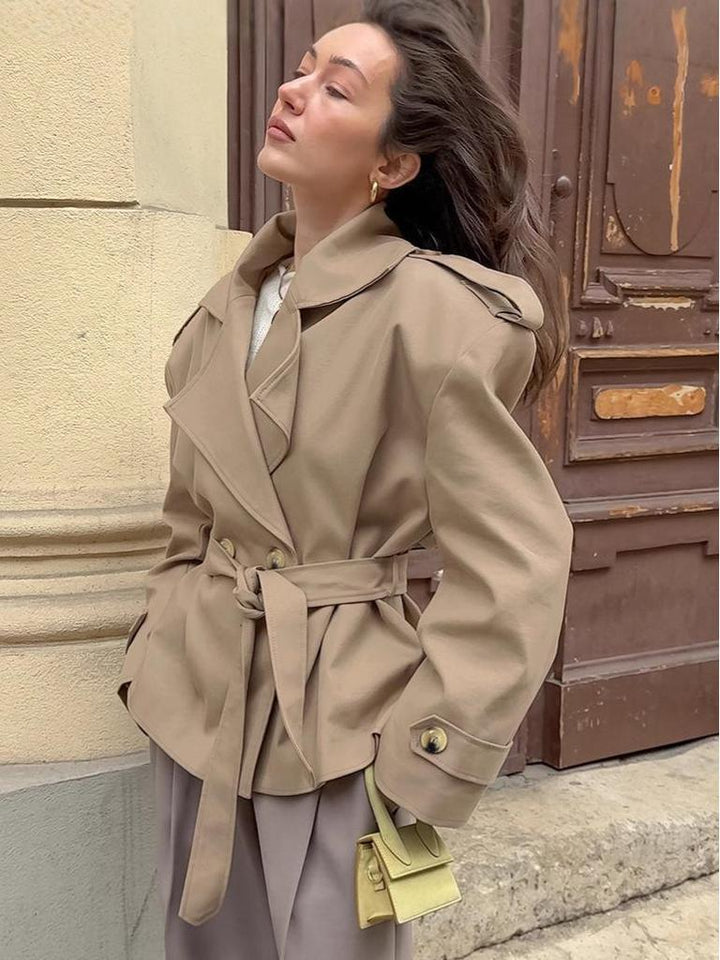 Women's Trench Coat – Belted Double-Breasted