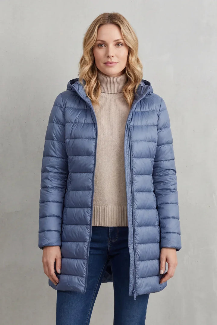 Women's Ultra-Lightweight Hooded Down Jacket For Cosy Warmth
