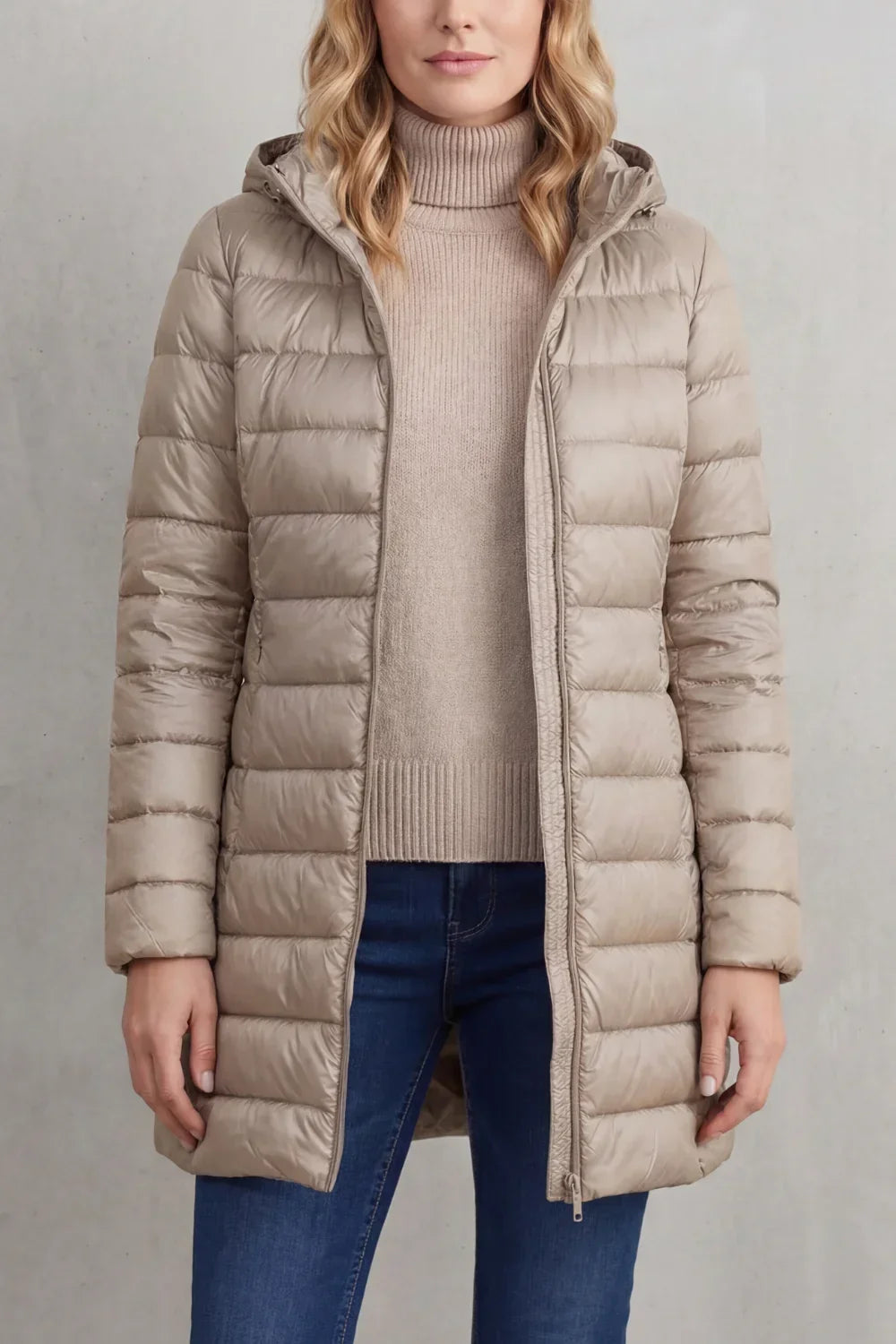 Women's Ultra-Lightweight Hooded Down Jacket For Cosy Warmth