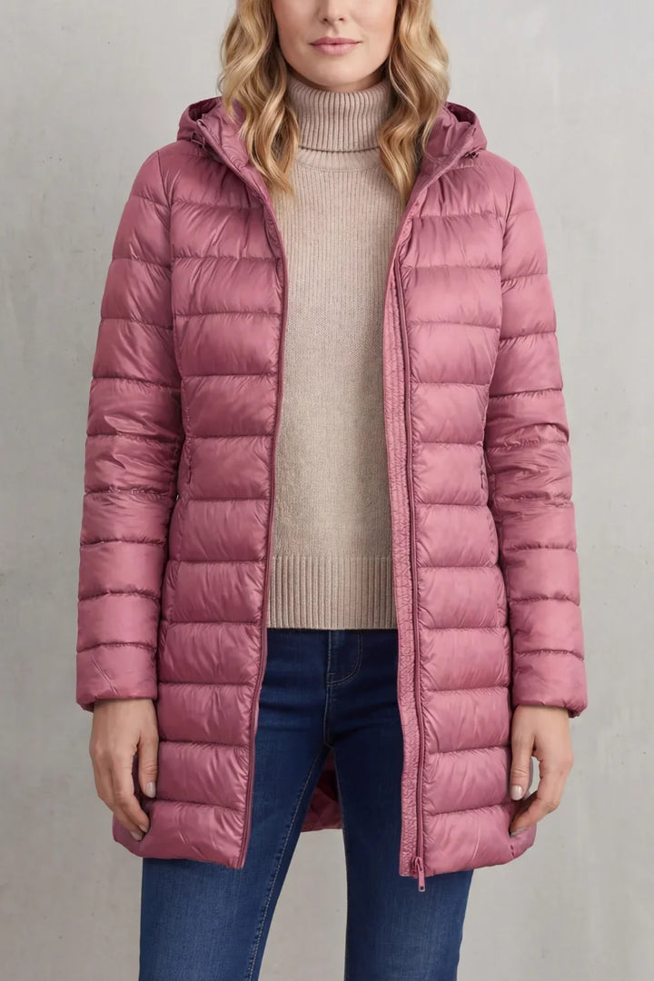 Women's Ultra-Lightweight Hooded Down Jacket For Cosy Warmth
