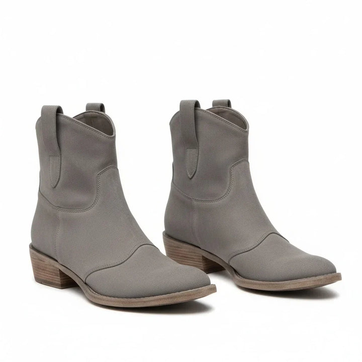Women's Vintage Cowboy Ankle Boots – Pointed Toe And Block Heel