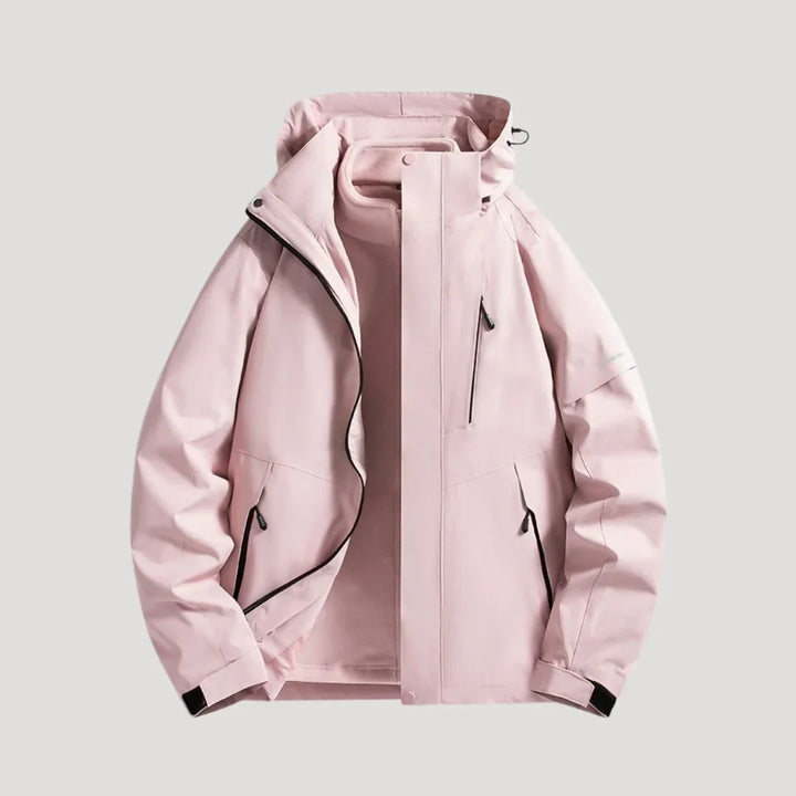 Women's Water-Resistant Hooded Windbreaker Rain Jacket