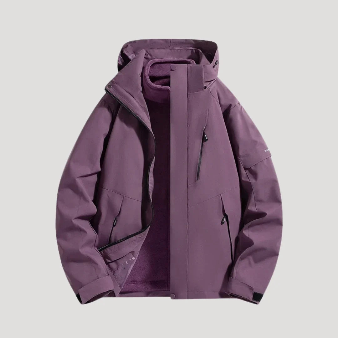 Women's Water-Resistant Hooded Windbreaker Rain Jacket