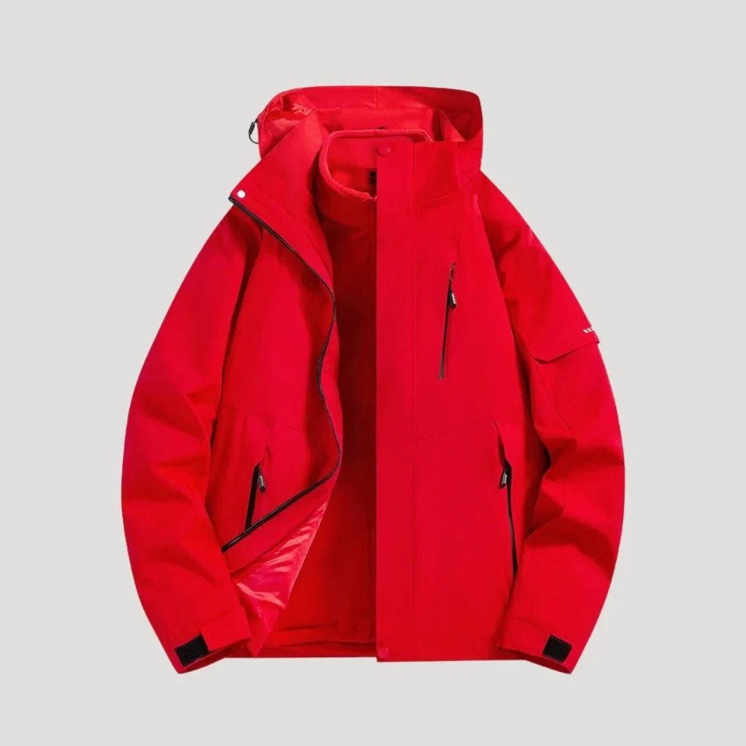 Women's Water-Resistant Hooded Windbreaker Rain Jacket