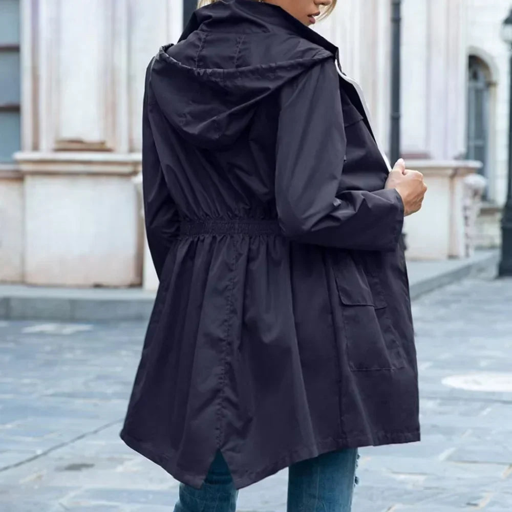 Women's Zip Front A-Line Outdoor Waterproof Jacket