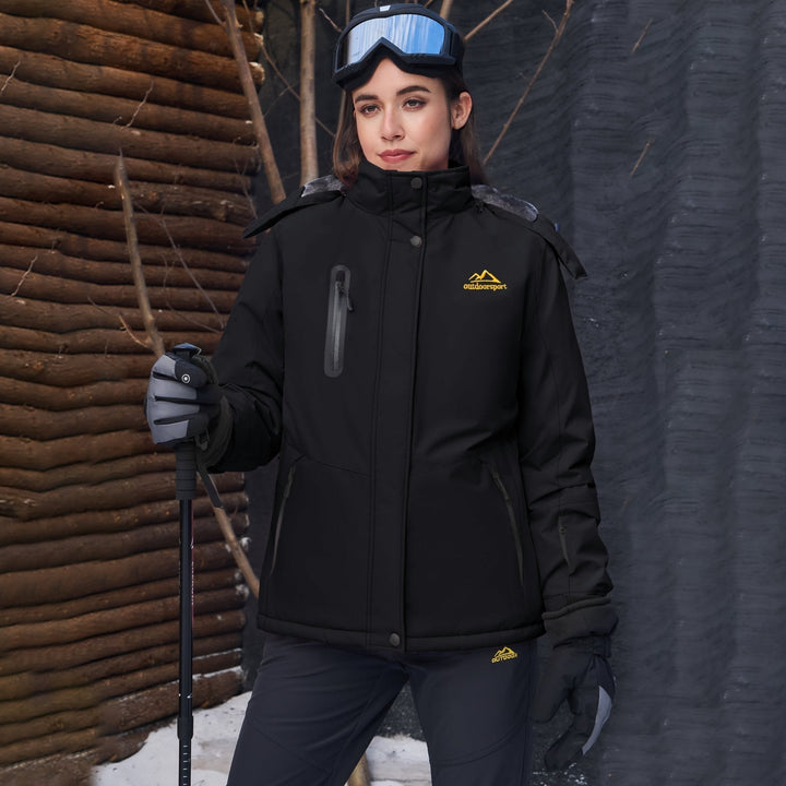 Women's Jacket – Windproof Ski , Water-Resistant Winter Coat