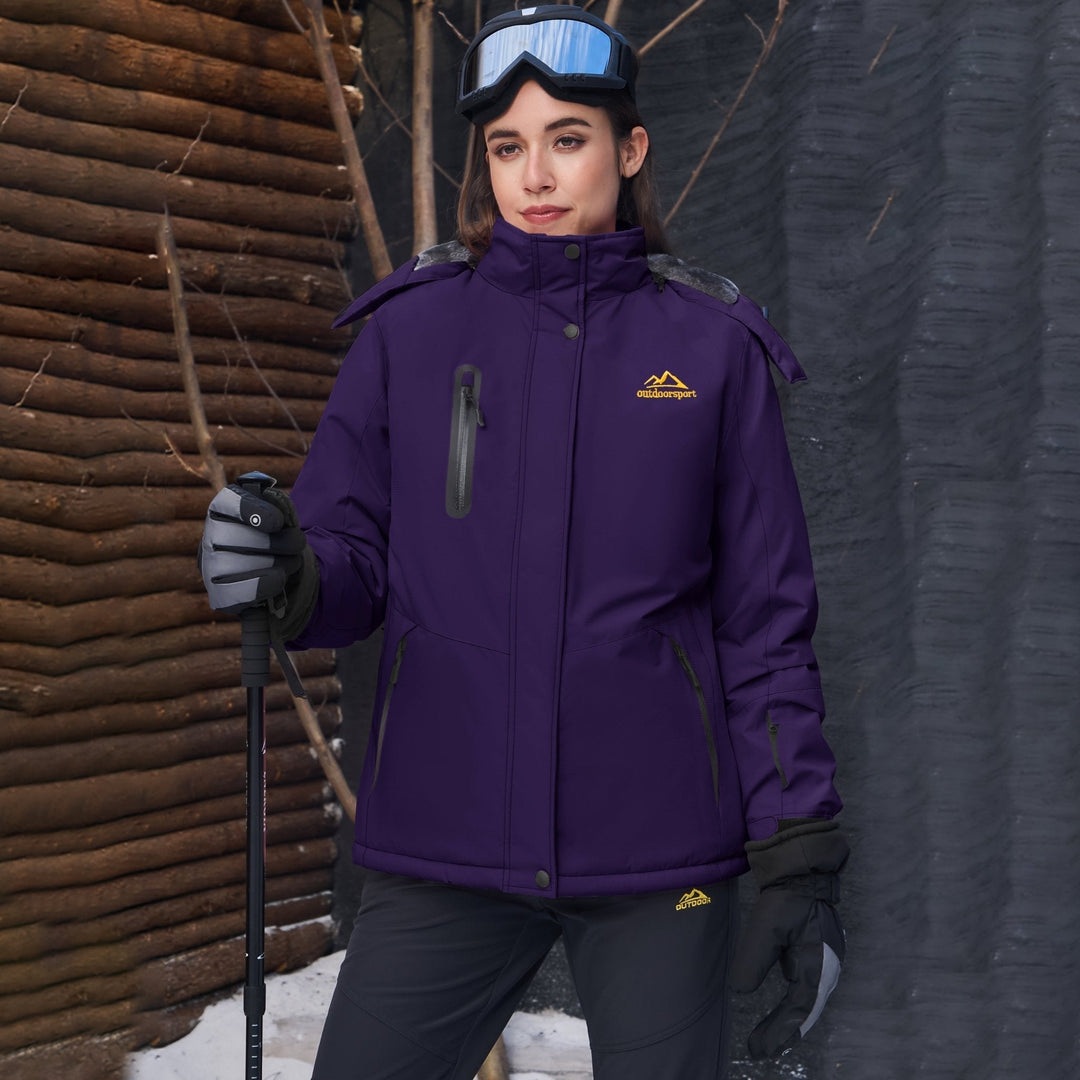 Women's Jacket – Windproof Ski , Water-Resistant Winter Coat