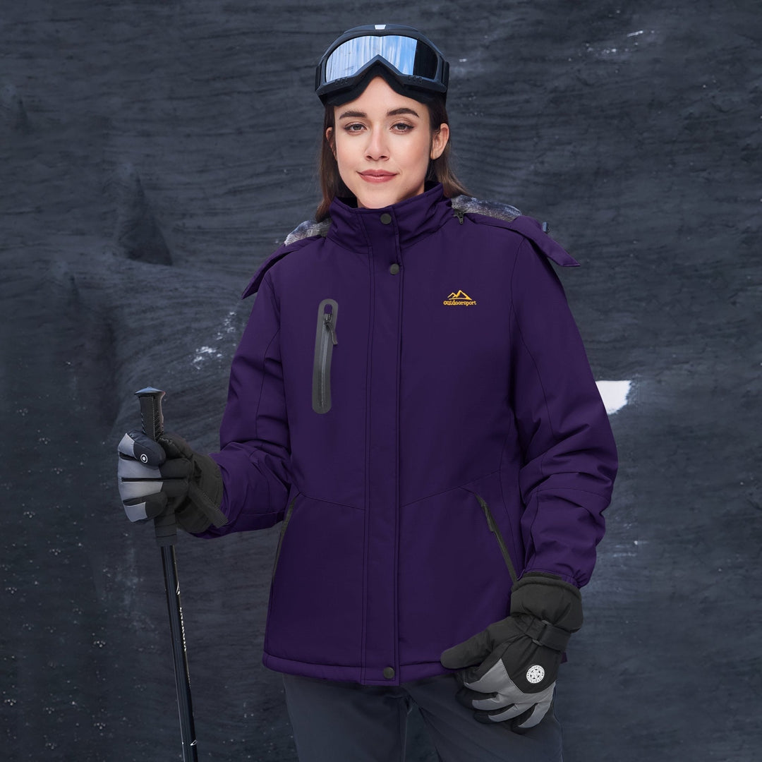 Women's Jacket – Windproof Ski , Water-Resistant Winter Coat