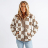 Women's Jacket – Checkerboard Textured Winter