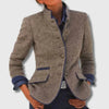 Women's Wool Blazer – Contrast Trim